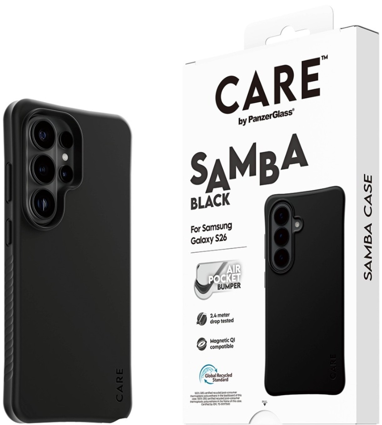 Husă CARE – Samba, Galaxy S26 Ultra, Qi, negru