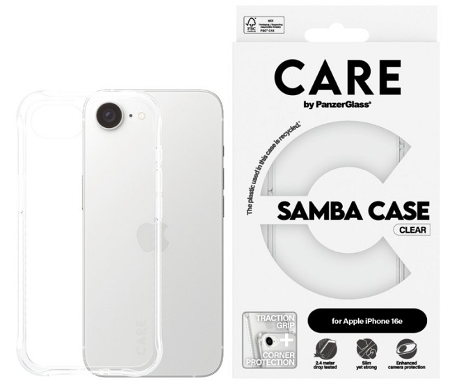 Husa CARE - Samba, iPhone 16E, transparent