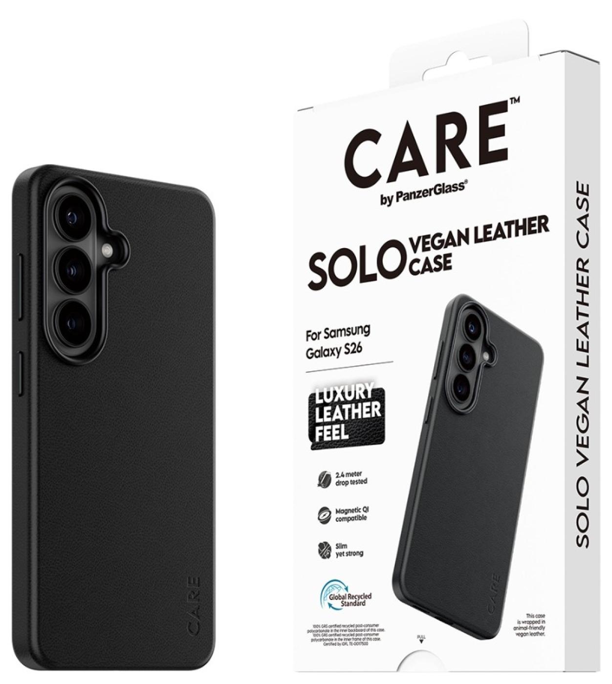 Husă CARE – Solo, Galaxy S26, Qi, negru