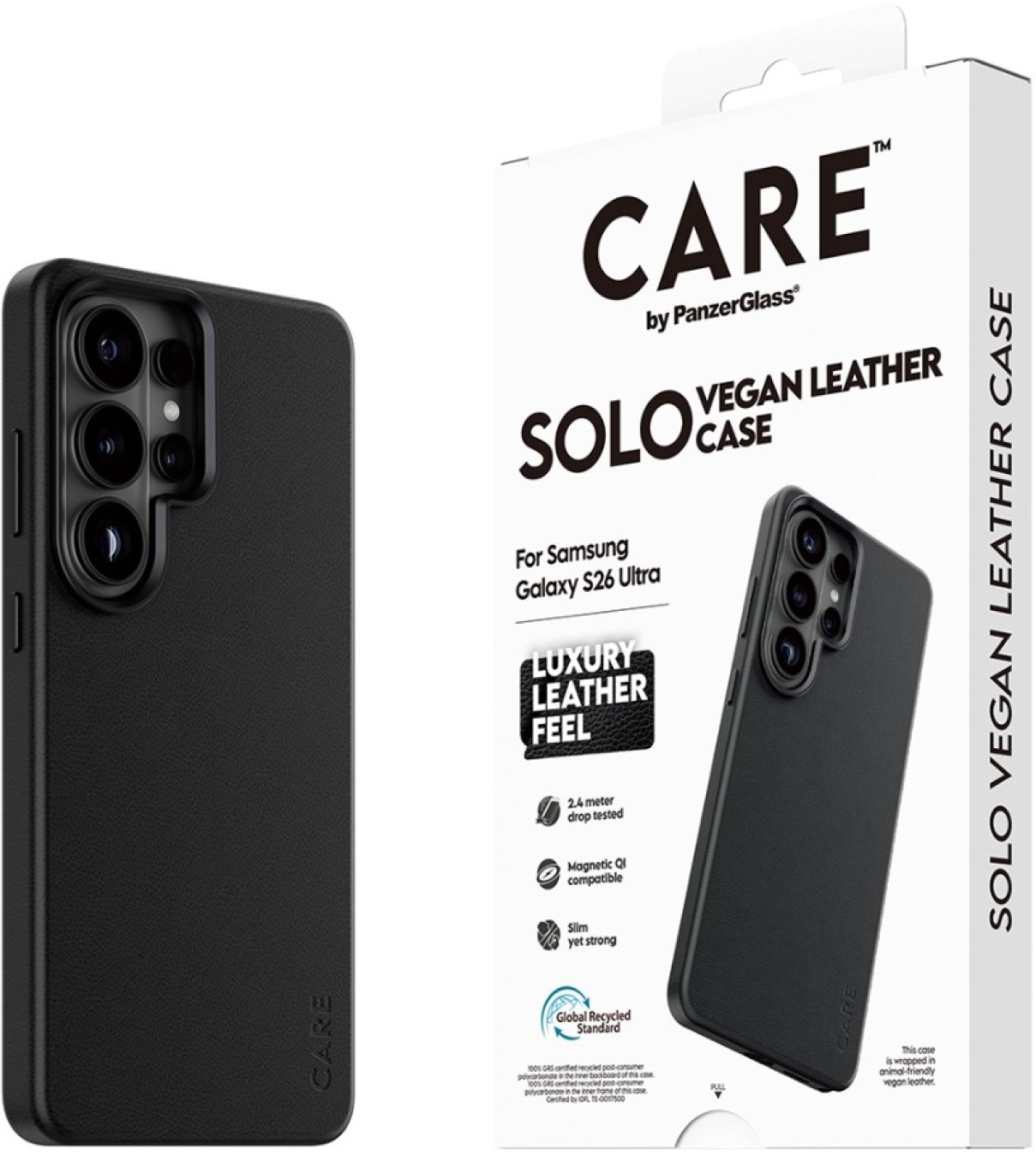 Husă CARE – Solo, Galaxy S26 Ultra, Qi, negru