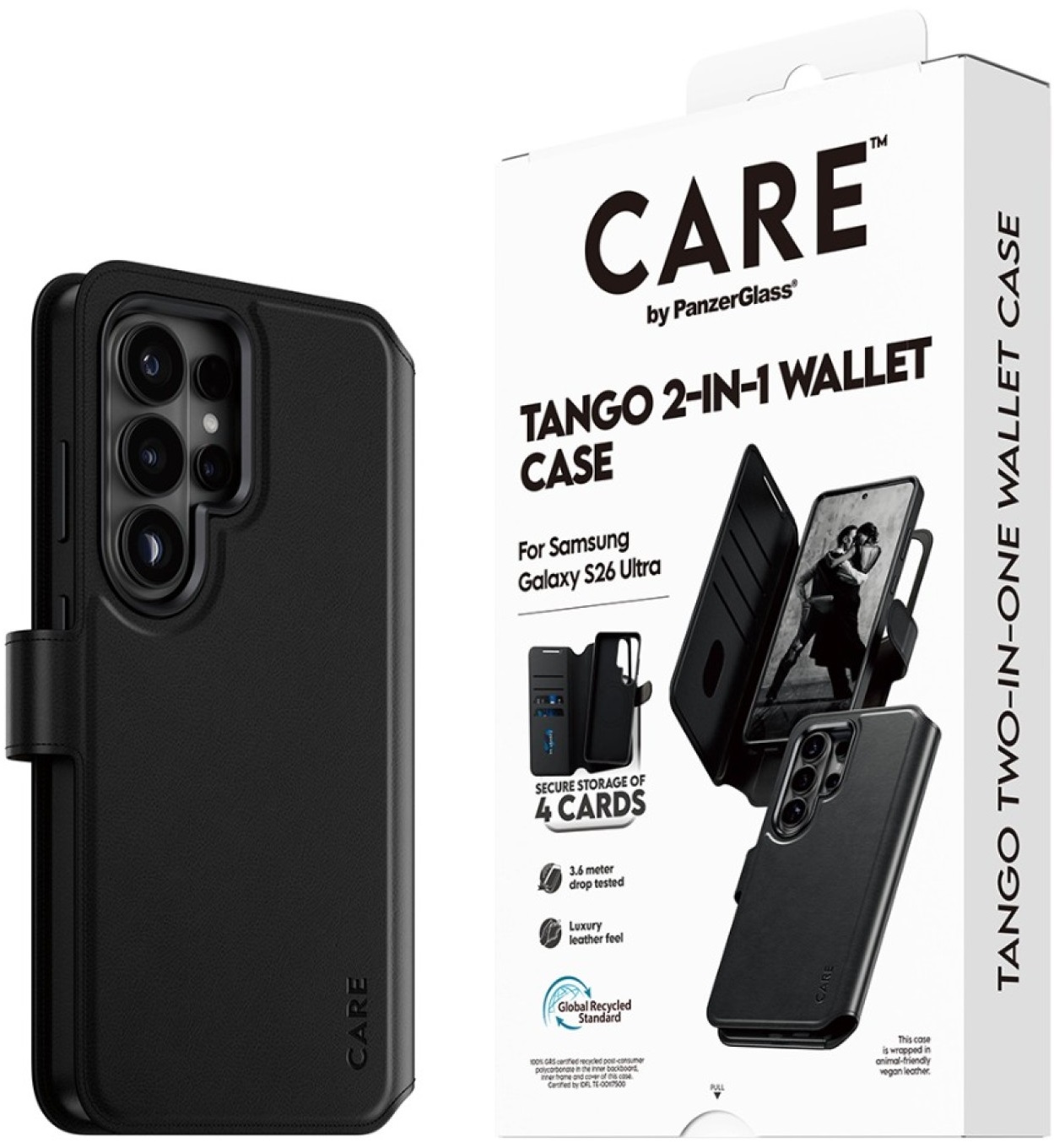 Husă CARE – Tango Two-in-One, Qi, Galaxy S26 Ultra, negru