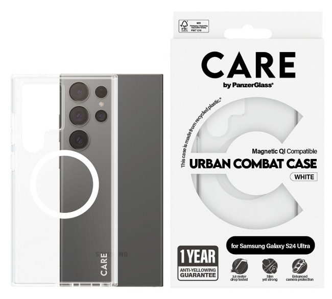 Husa CARE - Urban Combat, Galaxy S24 Ultra, Qi, transparent