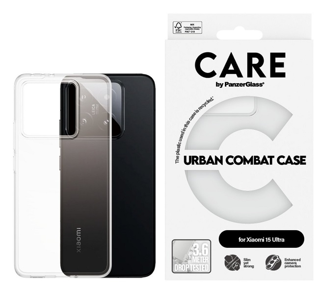 Husă CARE - Urban Combat, Redmi 15 Ultra, transparent
