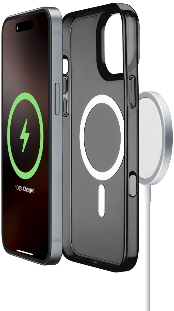 Husă Cellularline - Gloss Mag, iPhone 16 Pro Max, MagSafe, negru