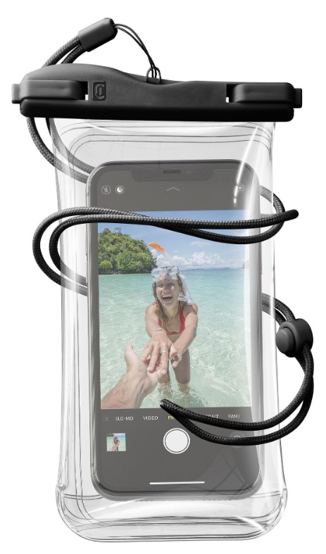 Husă impermeabilă Cellularline - Voyager, IPX8, 6.7'', negru