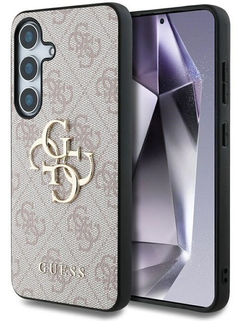 Husă Guess - Metal Logo, Galaxy S25, roz