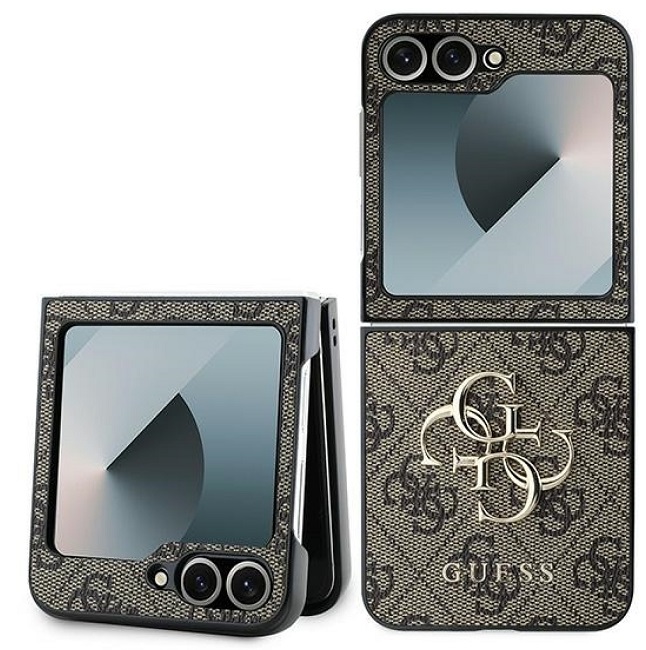Husă Guess - Metal Logo, Galaxy Z Flip 6, maro