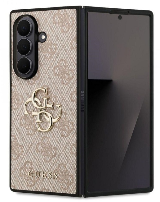 Husa din piele Guess Big 4G Classic Logo compatibila cu Samsung Galaxy Z Fold 7, Roz - imagine 3