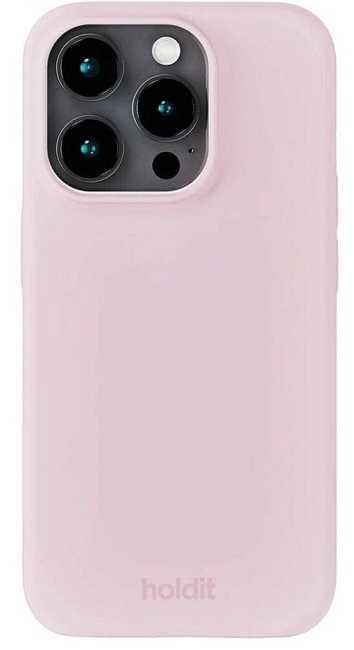 Husă Holdit - Silicone, iPhone 15 Pro, Pale Pink