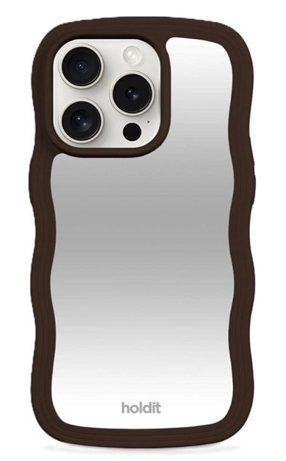 Husa Holdit - Wavy, iPhone 15 Pro Max, Chocolate/Mirror
