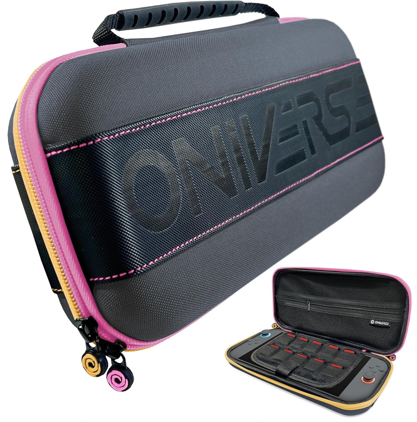 Husă  Oniverse - Waterproof Carrying Case,roz/galben (Nintendo Switch 2)