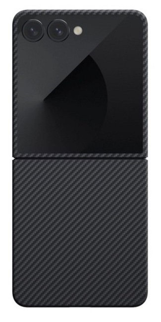 Husă Pitaka - Ultra Slim, Galaxy Z Flip 7, negru/gri
