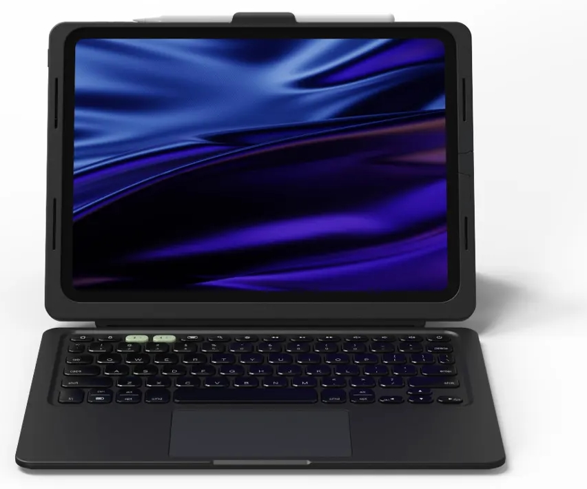 Husă cu tastatură ZAGG - Pro Keys 2 Connect, iPad Pro 11, negru