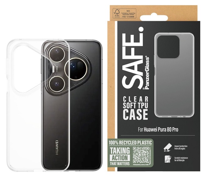 Husa SAFE - Clear soft, Huawei Pura 80 Pro, transparent
