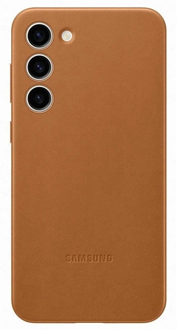 Husă Samsung - Leather, Galaxy S23 Plus, maro