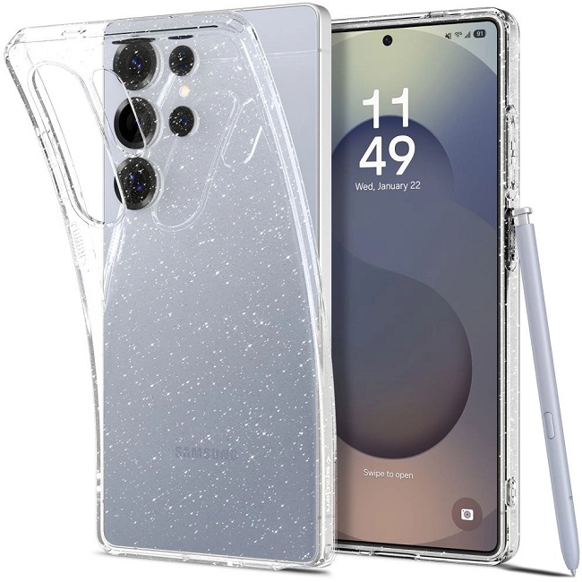 Carcasa Spigen Liquid Crystal compatibila cu Samsung Galaxy S25 Ultra Glitter Crystal - imagine 3