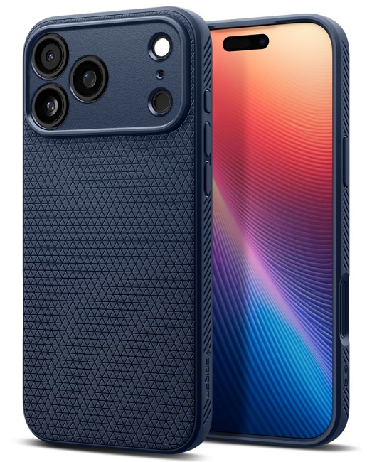 Carcasa Spigen Liquid Air compatibila cu iPhone 17 Pro, Albastru - imagine 3