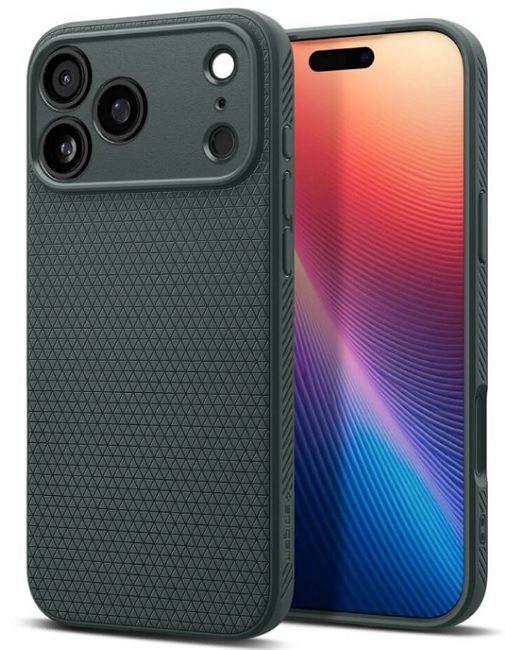 Carcasa Spigen Liquid Air compatibila cu iPhone 17 Pro, Abyss Green - imagine 3