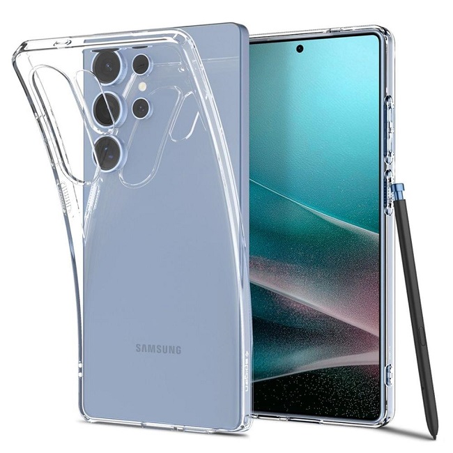 Carcasa Spigen Liquid Crystal compatibila cu Samsung Galaxy S25 Ultra Crystal Clear - imagine 3