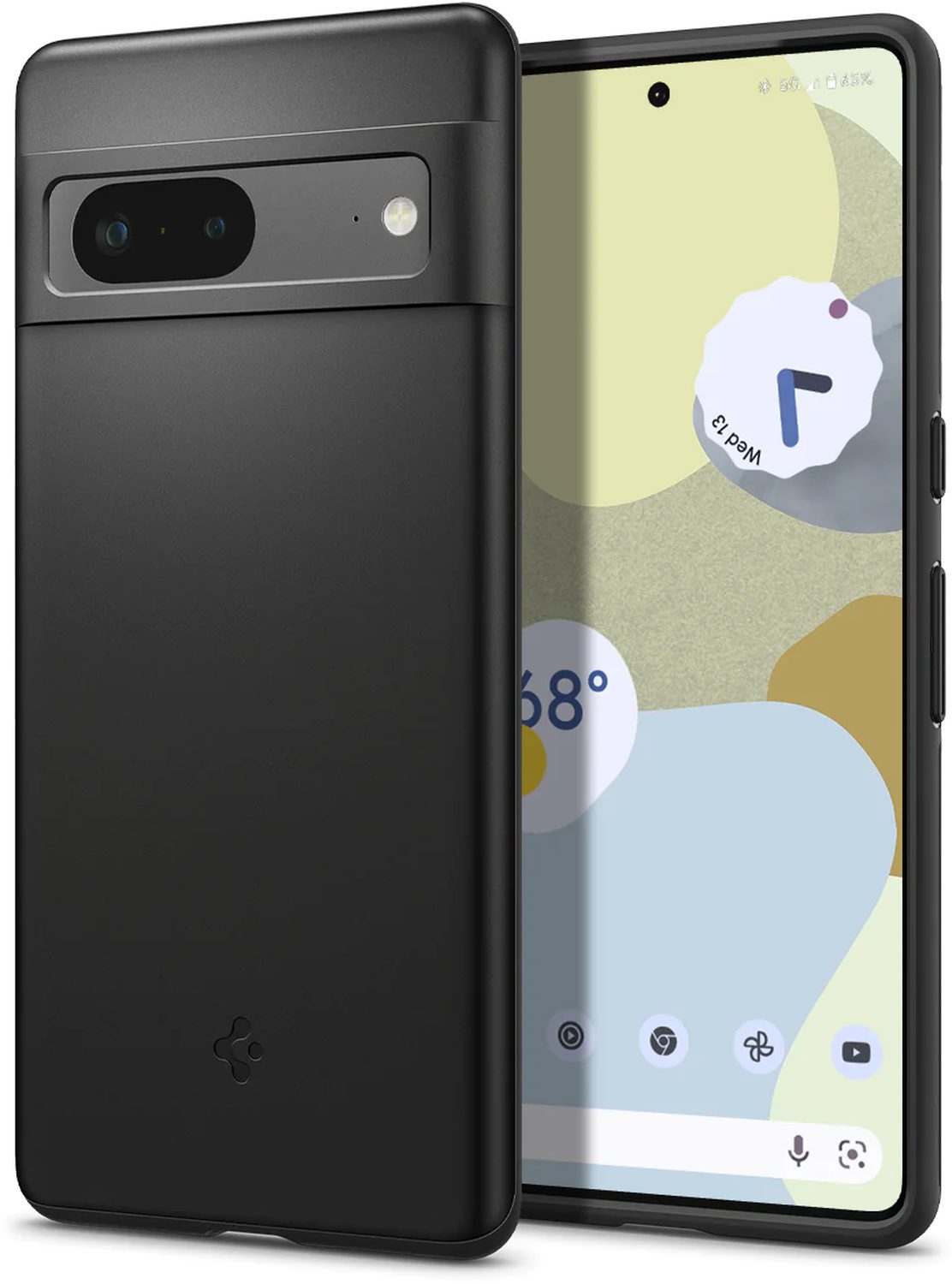 Husă Spigen - Thin Fit, Pixel 7, negru
