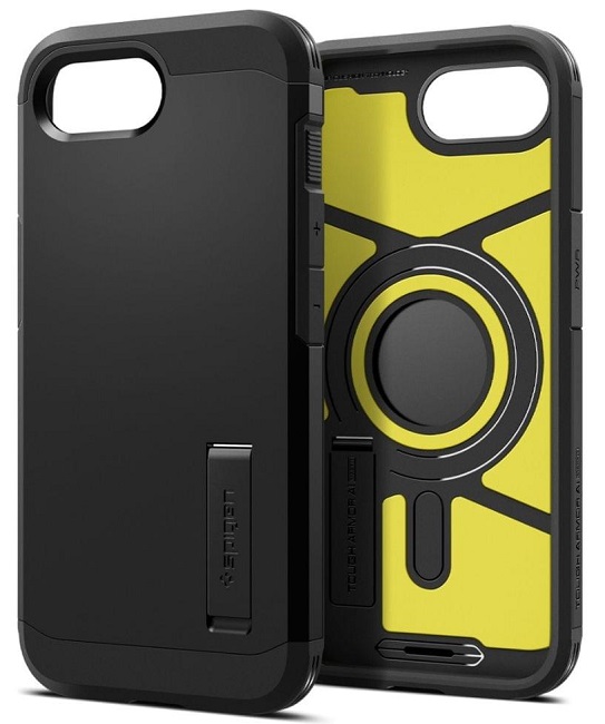 Carcasa Spigen Tough Armor MagSafe compatibila cu iPhone 16e Black - imagine 2