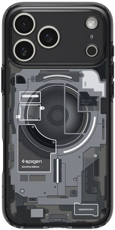 Husă Spigen - Ultra Hybrid MagSafe, iPhone 17 Pro Max, Zero One Black