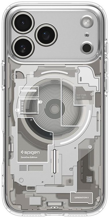 Husă Spigen - Ultra Hybrid MagSafe, iPhone 17 Pro Max, Zero One Natural Titanium