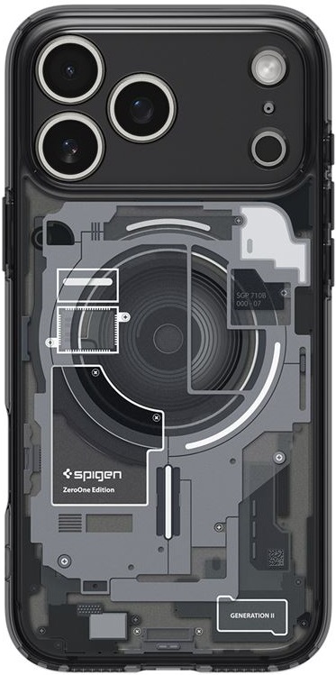Husă Spigen - Ultra Hybrid MagSafe, iPhone 17 Pro, Zero One Black