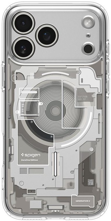 Husă Spigen - Ultra Hybrid MagSafe, iPhone 17 Pro, Zero One Natural Titanium