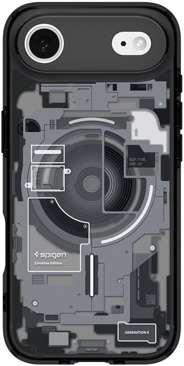 Husă Spigen - Ultra Hybrid MagSafe, iPhone Air, Zero One Black