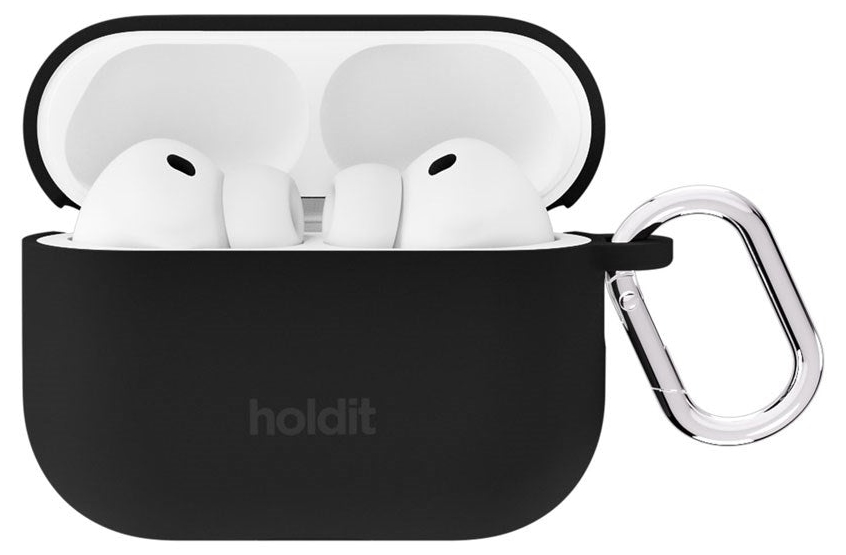 Husă pentru căști Holdit - Silicon, AirPods Pro 3, negru