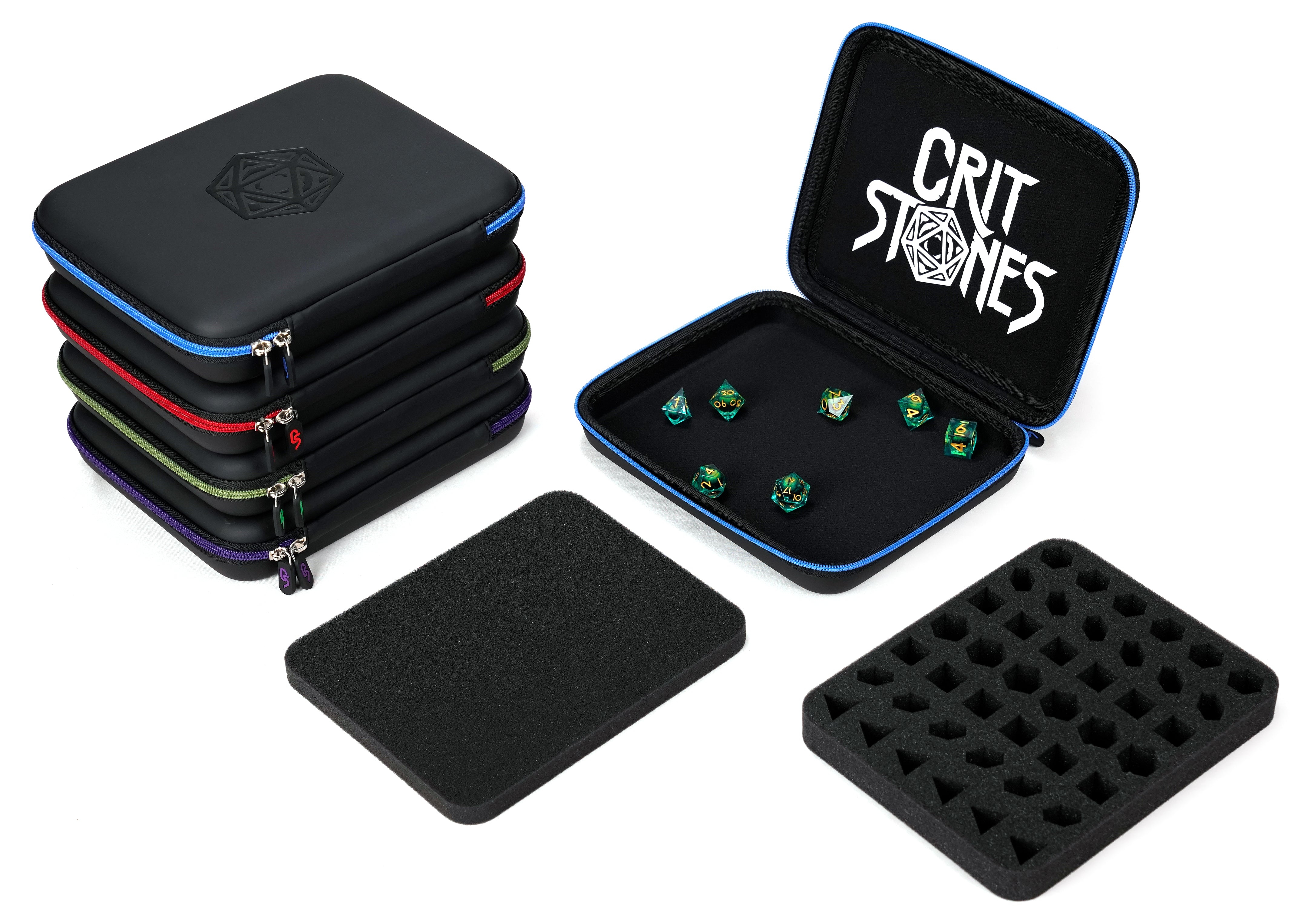 Husă pentru zaruri GlassStaff - Arcanum Luxury Dice Case, negru