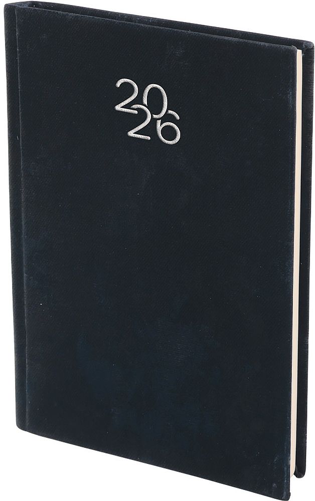 Calendar-caiet Spree - Velur, negru, 168 de foi, 2026