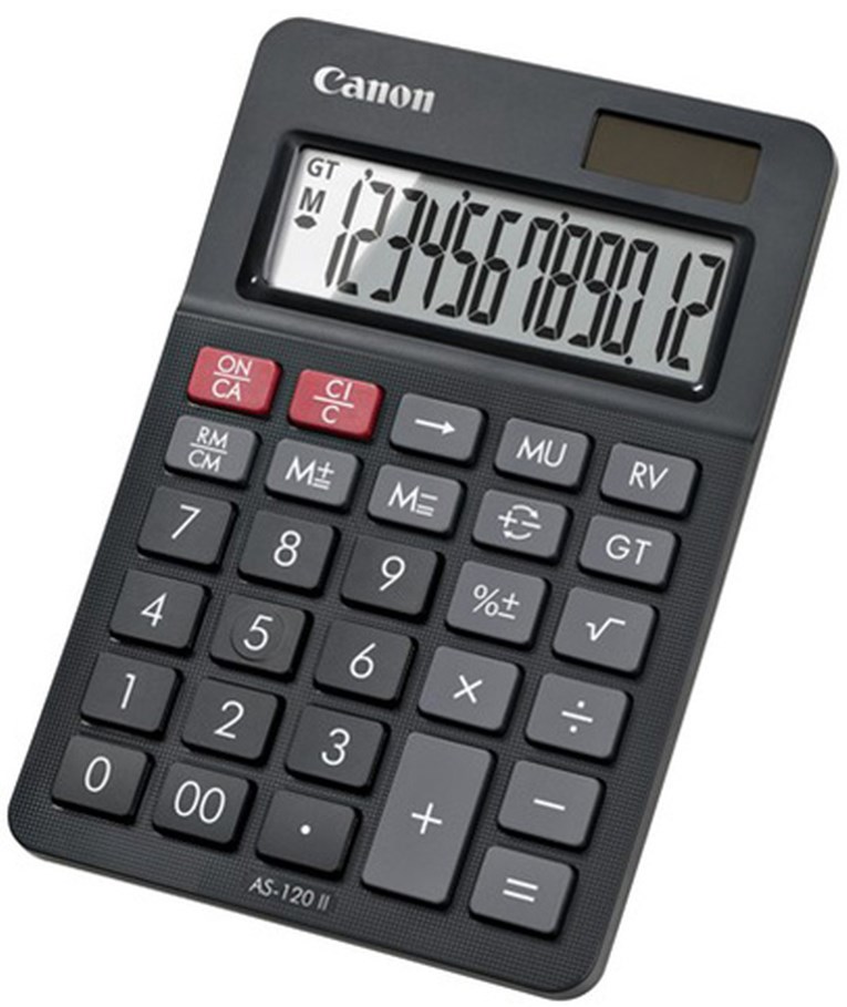 Calculator Canon - AS-120 II, 12 cifre, gri
