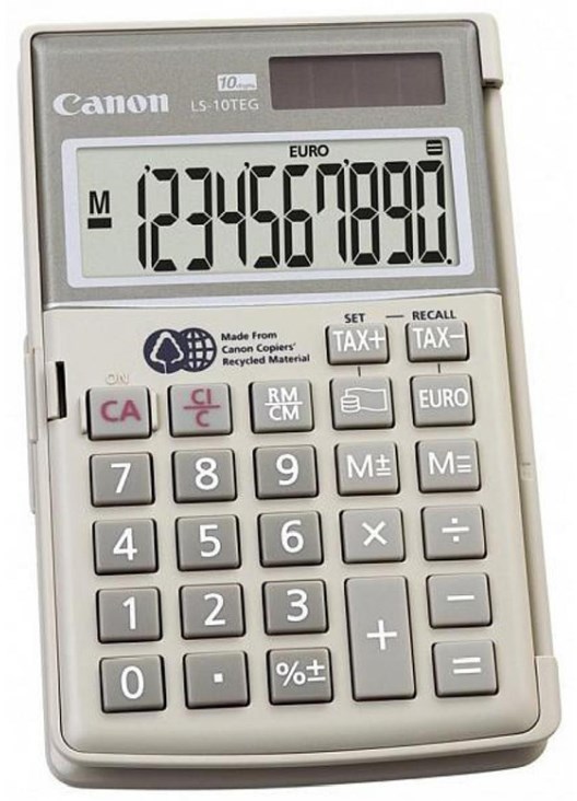Calculator Canon - LS10TEGDBL, 10 cifre, gri deschis
