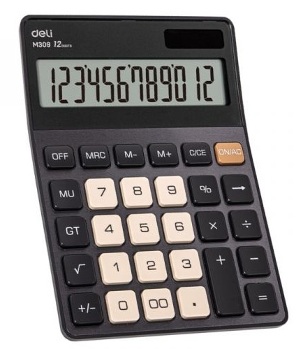 Calculator Deli - EM309, 12 dgt, negru
