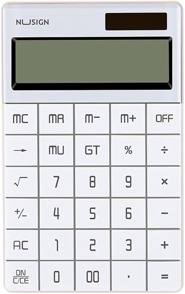 Calculator  Deli NuSign - ENS041, 12 dgt, alb