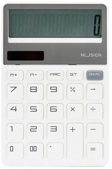 Calculator  Deli NuSign - ENS042, 12 dgt, alb