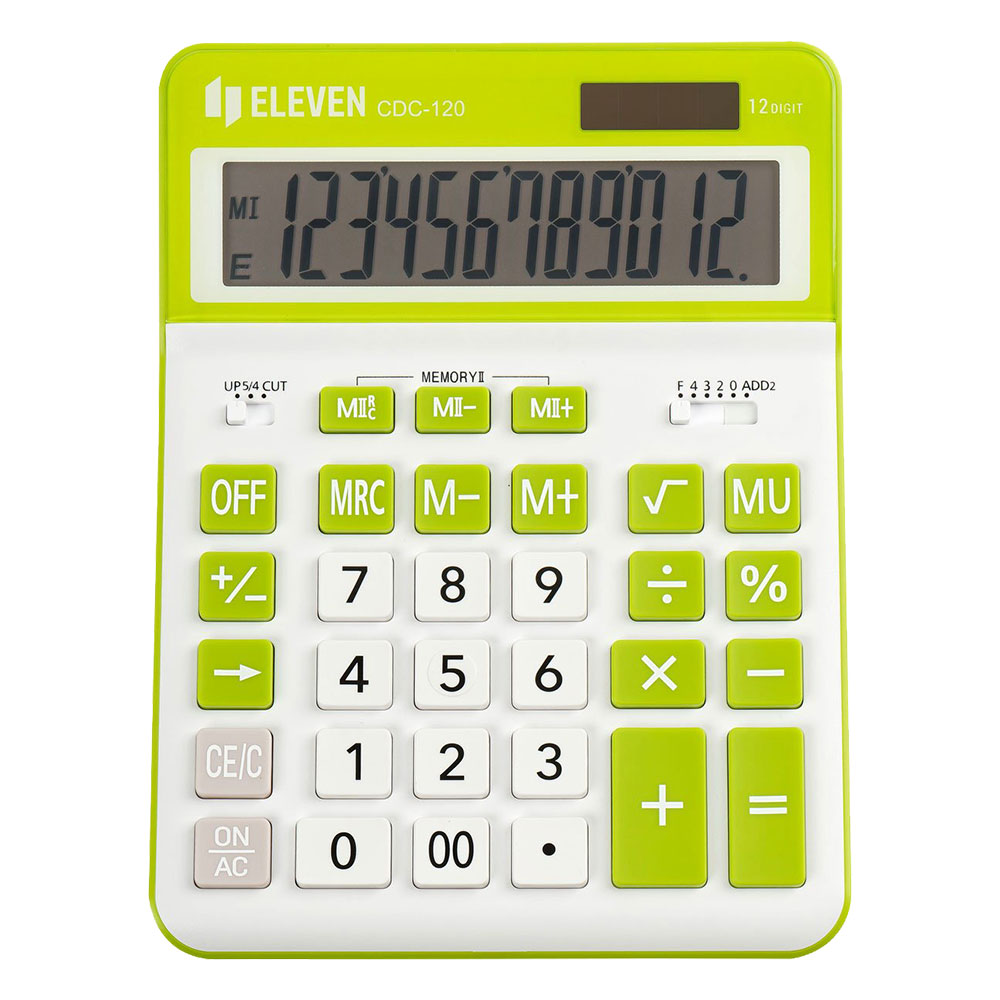 Calculator Eleven - CDC120WH-GN, alb/verde
