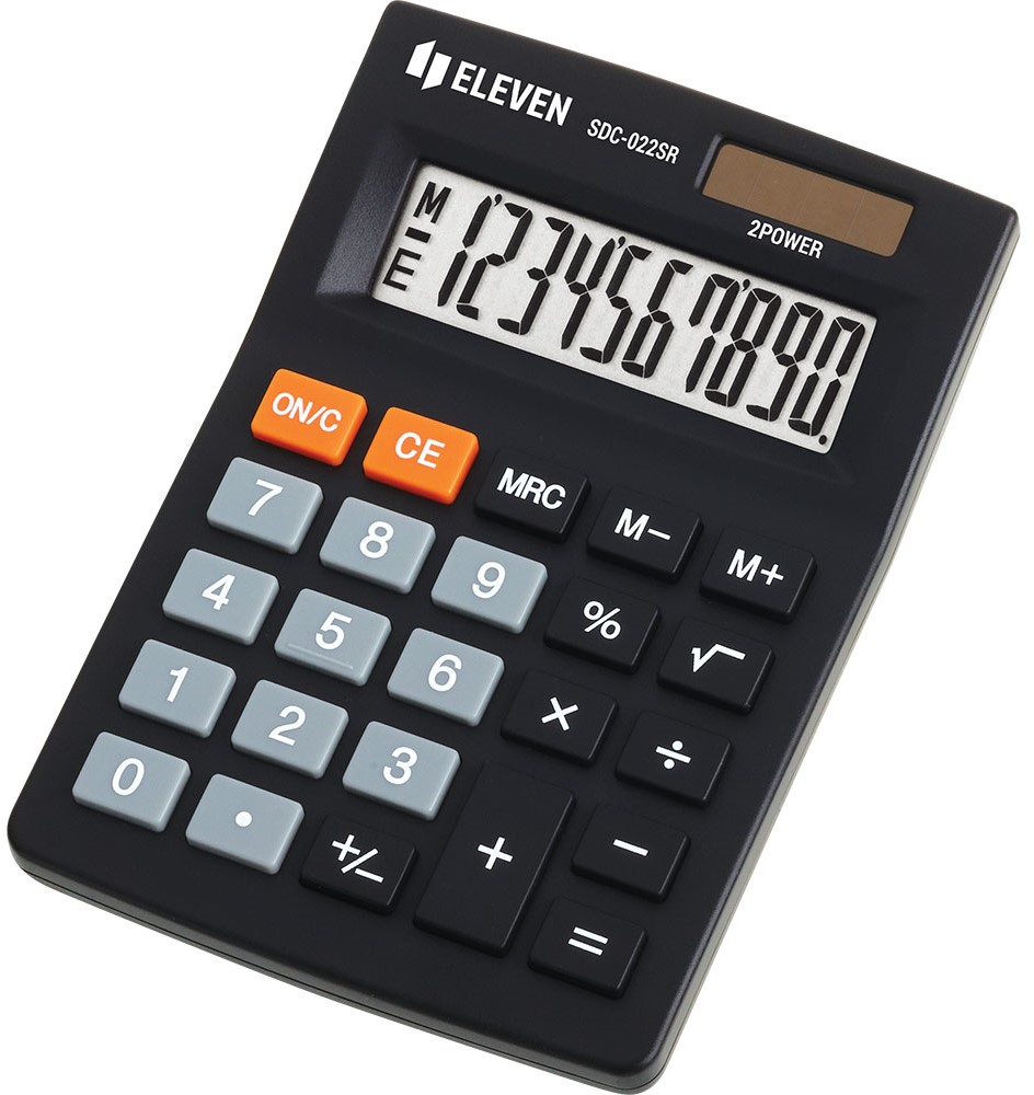 Calculator Eleven - SDC-022SR, desktop, 10 cifre, negru