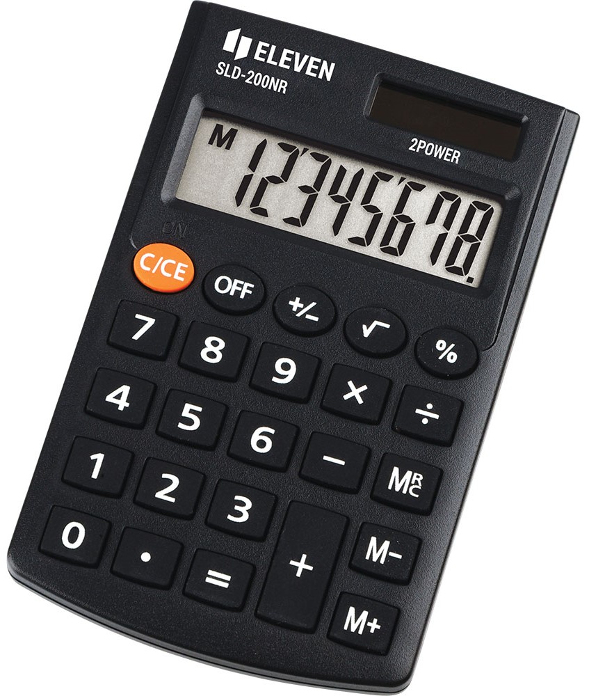 Calculator Eleven - SLD-200NR, de buzunar, 8 cifre, negru