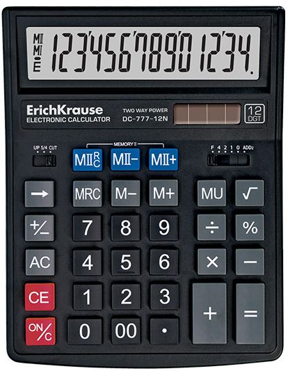Calculator de birou Erich Krause - DC777 12N, Afisaj cu 12 cifre