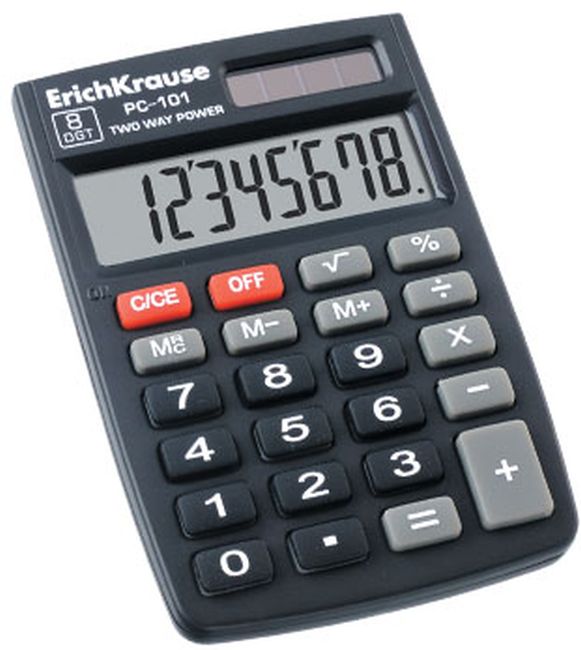 Calculator de buzunar Erich Krause - PC-101, 8 cifre