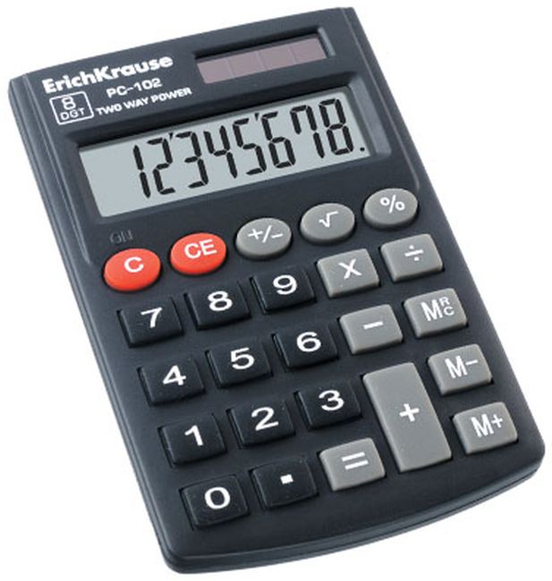 Calculator de birou Erich Krause - PC-102, Afisaj cu 8 cifre