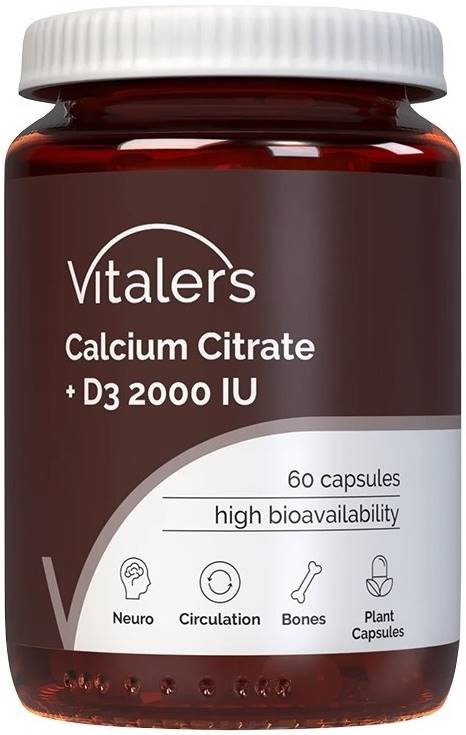 Calciu + Vitamina D3, 60 capsule, Vitaler's