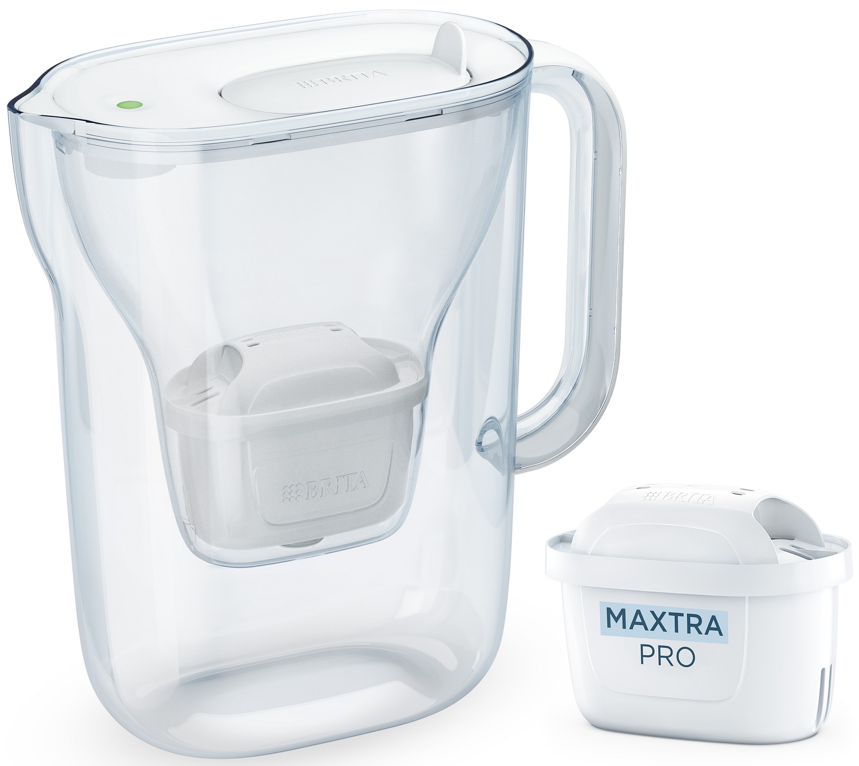 Cană BRITA - Style Cool Essential, LED, 2.4 l, cu Maxtra Pro, alb