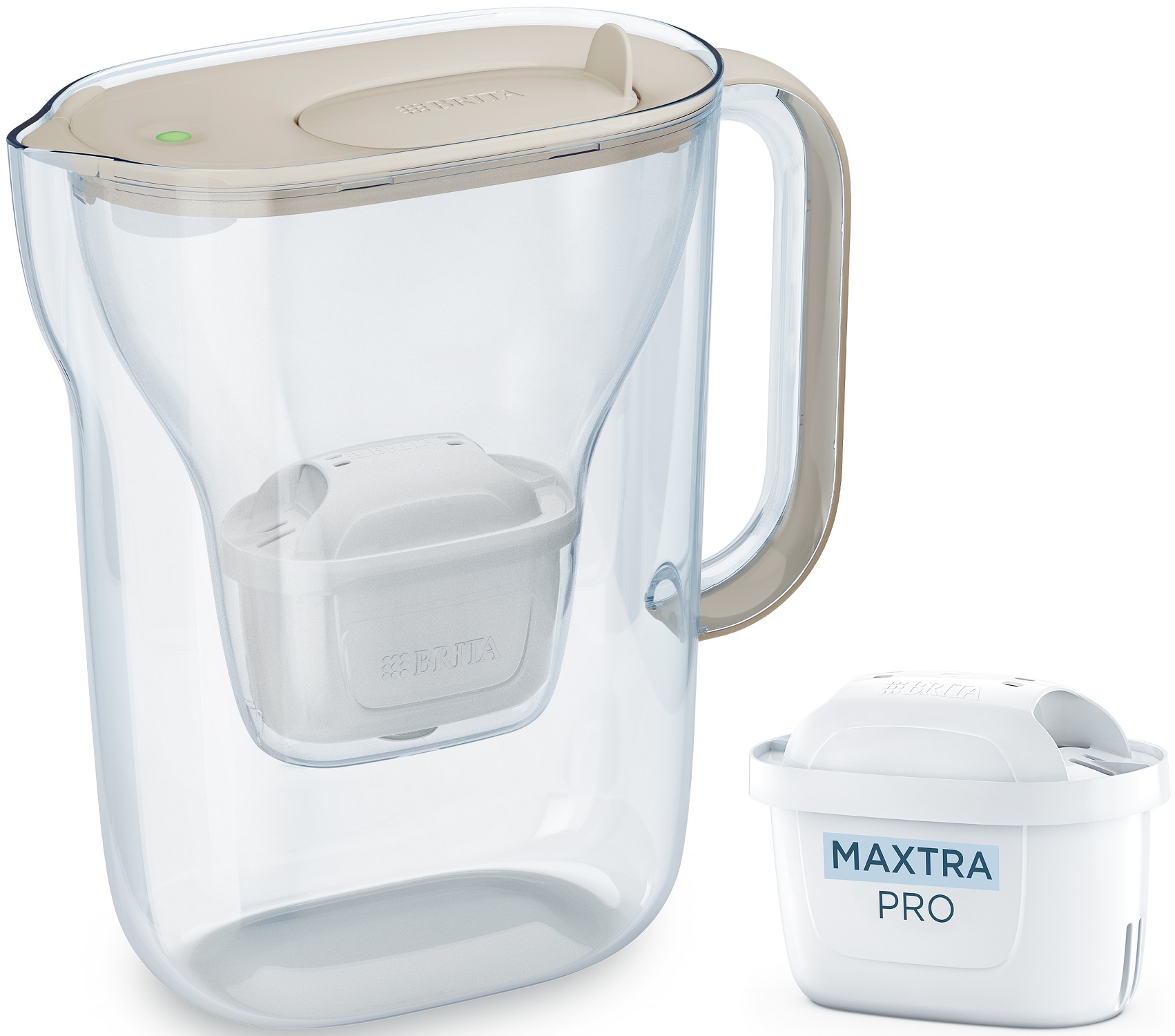 Cană BRITA - Style Cool Essential, LED, 2.4 l, cu Maxtra Pro, nisip