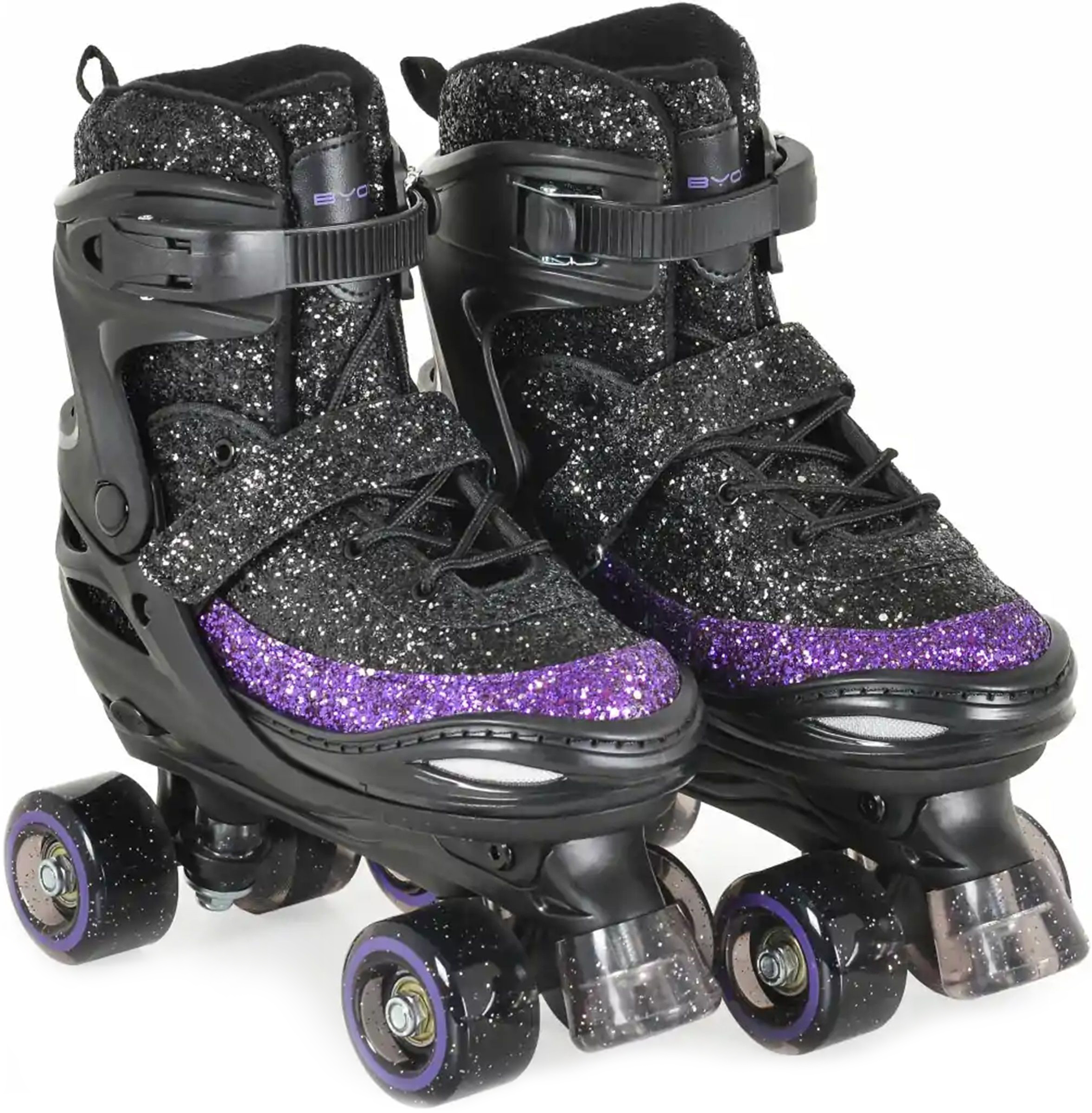 Patine cu rotile Byox - Sparkle, S (30-33), negre