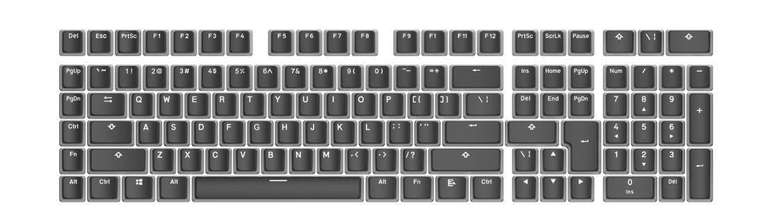 Capace pentru tastatură Hama – uRage, PBT Pudding, negre/transparente