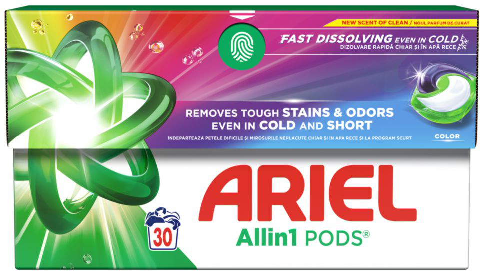 Capsule de rufe Ariel - Color, All in One Pods, 30 spălări